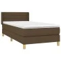 Box spring bed with dark brown fabric mattress 100x200 cm by vidaXL, Beds and slatted bases - Ref: Foro24-3130332, Price: 330...