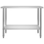 Mesa de trabajo de cocina con estante acero inox 120x60x150 cm de vidaXL, Restauración - Ref: Foro24-3054470, Precio: 261,71 ...