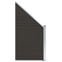 Panel de valla WPC negro 95x(105-180) cm