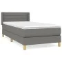 Box spring bed with dark gray fabric mattress 90x200 cm by vidaXL, Beds and slatted bases - Ref: Foro24-3130322, Price: 309,3...