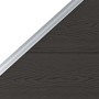 Panel de valla WPC negro 95x(105-180) cm
