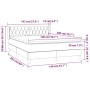 Box spring bed with dark brown fabric mattress 140x200 cm by vidaXL, Beds and slatted bases - Ref: Foro24-3130516, Price: 451...