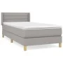 Box spring bed with light gray fabric mattress 90x200 cm by vidaXL, Beds and slatted bases - Ref: Foro24-3130321, Price: 307,...