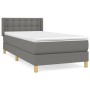Box spring bed with dark gray fabric mattress 100x200 cm by vidaXL, Beds and slatted bases - Ref: Foro24-3130570, Price: 320,...