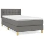 Box spring bed with dark gray fabric mattress 100x200 cm by vidaXL, Beds and slatted bases - Ref: Foro24-3130570, Price: 319,...