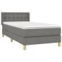 Box spring bed with dark gray fabric mattress 100x200 cm by vidaXL, Beds and slatted bases - Ref: Foro24-3130570, Price: 319,...