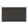 Panel de valla WPC negro 180x105 cm