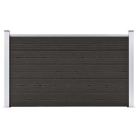 Panel de valla WPC negro 180x105 cm