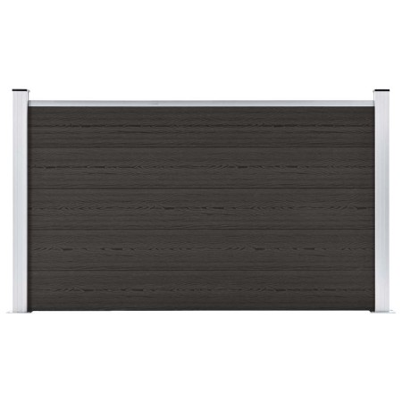 Panel de valla WPC negro 180x105 cm