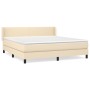 Cama box spring con colchón tela color crema 160x200 cm de vidaXL, Camas y somieres - Ref: Foro24-3129566, Precio: 514,25 €, ...
