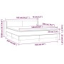 Cama box spring con colchón tela color crema 160x200 cm de vidaXL, Camas y somieres - Ref: Foro24-3129566, Precio: 514,25 €, ...