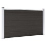 Panel de valla WPC negro 180x105 cm