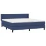 Box spring bed with blue fabric mattress 160x200 cm by vidaXL, Beds and slatted bases - Ref: Foro24-3129567, Price: 487,99 €,...
