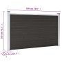 Panel de valla WPC negro 180x105 cm