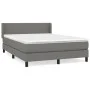 Cama box spring con colchón tela gris oscuro 140x190 cm de vidaXL, Camas y somieres - Ref: Foro24-3129546, Precio: 484,21 €, ...