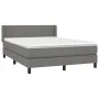 Cama box spring con colchón tela gris oscuro 140x190 cm de vidaXL, Camas y somieres - Ref: Foro24-3129546, Precio: 484,21 €, ...
