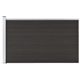 Panel de valla WPC negro 175x105 cm