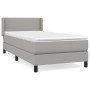 Box spring bed with light gray fabric mattress 90x190 cm by vidaXL, Beds and slatted bases - Ref: Foro24-3129513, Price: 303,...