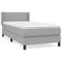 Box spring bed with light gray fabric mattress 90x190 cm by vidaXL, Beds and slatted bases - Ref: Foro24-3129513, Price: 296,...