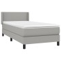 Box spring bed with light gray fabric mattress 90x190 cm by vidaXL, Beds and slatted bases - Ref: Foro24-3129513, Price: 303,...