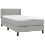 Box spring bed with light gray fabric mattress 90x190 cm by vidaXL, Beds and slatted bases - Ref: Foro24-3129513, Price: 296,...