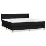 Box spring bed with black fabric mattress 180x200 cm by vidaXL, Beds and slatted bases - Ref: Foro24-3130131, Price: 556,60 €...