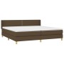 Box spring bed with dark brown fabric mattress 200x200 cm by vidaXL, Beds and slatted bases - Ref: Foro24-3130220, Price: 599...