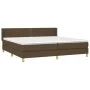 Box spring bed with dark brown fabric mattress 200x200 cm by vidaXL, Beds and slatted bases - Ref: Foro24-3130220, Price: 589...