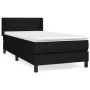 Box spring bed with black fabric mattress 90x190 cm by vidaXL, Beds and slatted bases - Ref: Foro24-3129755, Price: 283,76 €,...