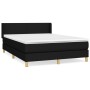 Box spring bed with black fabric mattress 140x190 cm by vidaXL, Beds and slatted bases - Ref: Foro24-3130107, Price: 468,55 €...