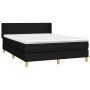 Box spring bed with black fabric mattress 140x190 cm by vidaXL, Beds and slatted bases - Ref: Foro24-3130107, Price: 468,55 €...