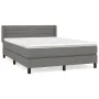 Box spring bed with dark gray fabric mattress 140x190 cm by vidaXL, Beds and slatted bases - Ref: Foro24-3129786, Price: 454,...