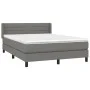 Box spring bed with dark gray fabric mattress 140x190 cm by vidaXL, Beds and slatted bases - Ref: Foro24-3129786, Price: 454,...