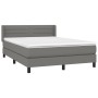 Cama box spring con colchón tela gris oscuro 140x190 cm de vidaXL, Camas y somieres - Ref: Foro24-3129786, Precio: 467,22 €, ...