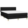 Box spring bed with black fabric mattress 140x190 cm by vidaXL, Beds and slatted bases - Ref: Foro24-3130267, Price: 470,39 €...