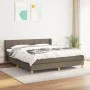 Box spring bed with taupe gray fabric mattress 160x200 cm by vidaXL, Beds and slatted bases - Ref: Foro24-3130285, Price: 508...