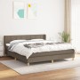 Cama box spring con colchón tela gris taupe 160x200 cm de vidaXL, Camas y somieres - Ref: Foro24-3130285, Precio: 509,35 €, D...