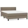 Box spring bed with taupe gray fabric mattress 140x200 cm by vidaXL, Beds and slatted bases - Ref: Foro24-3129717, Price: 460...