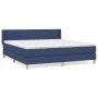 Box spring bed with blue fabric mattress 160x200 cm by vidaXL, Beds and slatted bases - Ref: Foro24-3130287, Price: 505,97 €,...