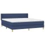 Box spring bed with blue fabric mattress 160x200 cm by vidaXL, Beds and slatted bases - Ref: Foro24-3130287, Price: 505,97 €,...