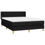 Box spring bed with black fabric mattress 140x190 cm by vidaXL, Beds and slatted bases - Ref: Foro24-3130347, Price: 479,79 €...