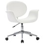 Drehbarer Bürostuhl aus weißem Kunstleder von vidaXL, Bürostühle - Ref: Foro24-3054825, Preis: 154,42 €, Rabatt: %