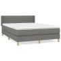 Box spring bed with dark gray fabric mattress 140x190 cm by vidaXL, Beds and slatted bases - Ref: Foro24-3130346, Price: 490,...