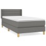 Box spring bed with dark gray fabric mattress 90x190 cm by vidaXL, Beds and slatted bases - Ref: Foro24-3130314, Price: 329,9...