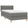 Box spring bed with dark gray fabric mattress 90x190 cm by vidaXL, Beds and slatted bases - Ref: Foro24-3130314, Price: 329,9...