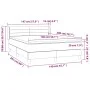 Box spring bed with blue fabric mattress 140x200 cm by vidaXL, Beds and slatted bases - Ref: Foro24-3130359, Price: 436,24 €,...
