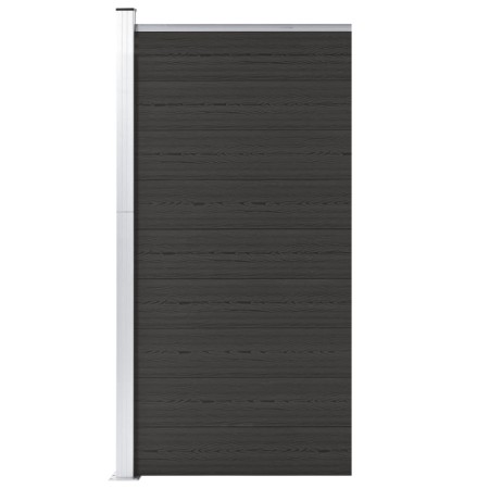 Panel de valla WPC negro 95x186 cm