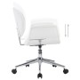 White Faux Leather Swivel Office Chair by vidaXL, Office chairs - Ref: Foro24-3054825, Price: 154,42 €, Discount: %