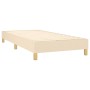 Box spring bed with cream fabric mattress 100x200 cm by vidaXL, Beds and slatted bases - Ref: Foro24-3130094, Price: 301,77 €...