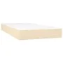 Box spring bed with cream fabric mattress 100x200 cm by vidaXL, Beds and slatted bases - Ref: Foro24-3130094, Price: 298,69 €...